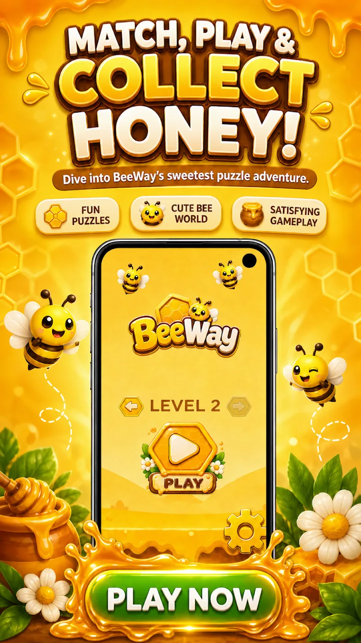 BeeWay: Grid Puzzle Game screenshot 1