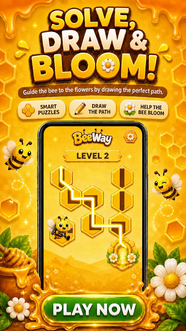 BeeWay: Grid Puzzle Game screenshot 2